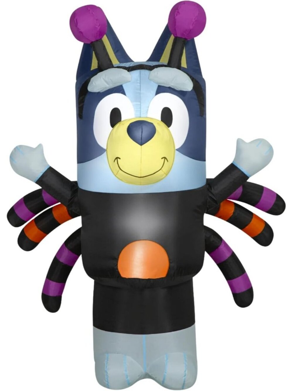 🎃 5 Ft Halloween Inflatable Bluey Spider Costume Striped Legs Yard Decoration